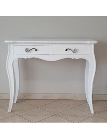 MOBILI 2G - CONSOLLE IN LEGNO LACCATA BIANCO OPACO MISURE L.101 P.38 H.82 (3108)