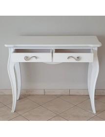 MOBILI 2G - CONSOLLE IN LEGNO LACCATA BIANCO OPACO MISURE L.101 P.38 H.82 (3108)