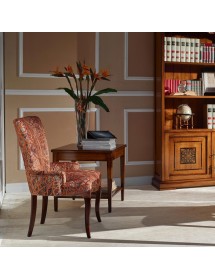 TAVOLINO QUADRATO INTARSI LEGNO CLASSICO 60X60x61