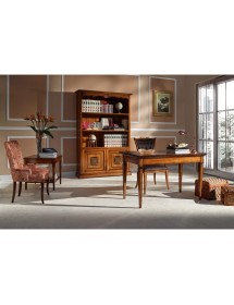 TAVOLINO QUADRATO INTARSI LEGNO CLASSICO 60X60x61