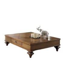 TAVOLINO QUADRATO 1 CASSETTO LEGNO CLASSICO 90X90x33