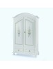 MOBILI 2G - ARMADIO SHABBY 2 ANTE IN LEGNO DECORATO 125x61X200 vista frontale