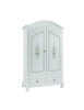MOBILI 2G - ARMADIO SHABBY 2 ANTE IN LEGNO DECORATO 125x61X200 vista frontale