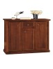 MOBILI 2G - MADIA CREDENZA ARTE POVERA 3 PORTE 1 CASSETTO NOCE SCURO L.120 P.39 H.85 vista frontale