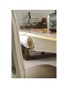 TAVOLO RETTANGOLARE ALLUNGABILE LEGNO SHABBY DECORI ORO 180X100x78