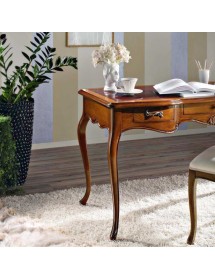 MOBILI 2G - SCRIVANIA CLASSICA 3 CASSETTI IN LEGNO ELITE 139X69x80 vista frontale