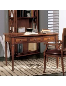 MOBILI 2G - SCRIVANIA CLASSICA 3 CASSETTI 2 TIRETTI LEGNO BASSANO 120X70x80