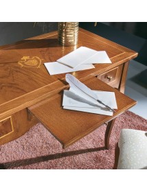 SCRIVANIA CLASSICA 3 CASSETTI CON TIRETTO LEGNO BASSANO 100X50x80