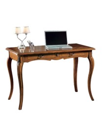 MOBILI 2G - SCRIVANIA CLASSICA 2 CASSETTI INTARSIO LEGNO BASSANO 120X60x80
