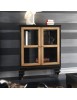 MOBILI 2G - VETRINA CLASSICA 2 PORTE IN LEGNO SHABBY 80X39X104