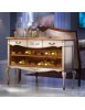 MOBILI 2G - MOBILE BAR LEGNO PORTABOTTIGLIE SHABBY 120X35X82
