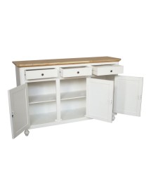 Madia Credenza in legno shabby chic 3 porte L.150 x P.45 H.98