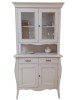 MOBILI 2G - CRISTALLIERA 2 PORTE CLASSICA LEGNO BIANCO SHABBY 105x50x209