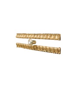 MOBILI 2G - MOBILE BAGNO LEGNO BAROCCO DECAPE' AVORIO ORO L.160 P.60 VISTA POMELLO