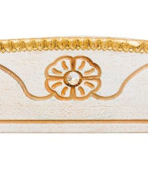 MOBILI 2G - MOBILE BAGNO DOPPIA VASCA BAROCCO DECAPE' AVORIO ORO L.180 P.60 VISTA DECORI