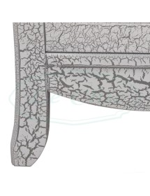 MOBILI 2G - MOBILE BAGNO LEGNO BAROCCO CRACKLE ARGENTO L.105 P.50 IMMAGINE GAMBA