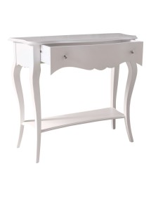 MOBILI 2G - CONSOLLE 1 CASSETTO CLASSICA LEGNO BIANCO 101X40X89