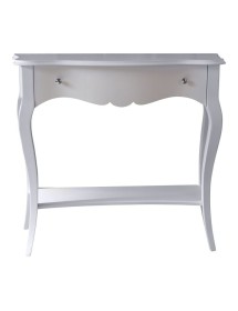 MOBILI 2G - CONSOLLE 1 CASSETTO CLASSICA LEGNO BIANCO 101X40X89