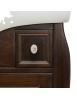 MOBILI 2G - MOBILE BAGNO CLASSICO LEGNO SAGOMATO NOCE L.105 P.50 VISTA CASSETTO E POMOLO