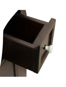 MOBILI 2G - MOBILE BAGNO CLASSICO LEGNO SAGOMATO NOCE L.105 P.50 VISTA CASSETTO