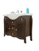 MOBILI 2G - MOBILE BAGNO CLASSICO LEGNO SAGOMATO NOCE L.105 P.50 VISTA LATERALE