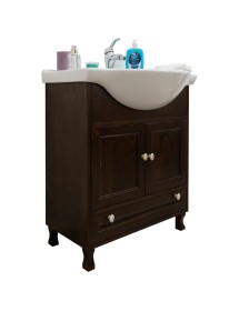 MOBILE BAGNO CLASSICO LEGNO TINTA NOCE L.65X50 L.75X50