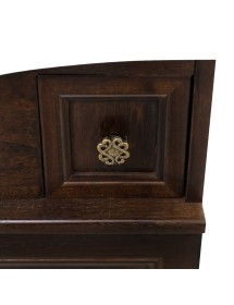 MOBILI 2G - MOBILE BAGNO CLASSICO LEGNO SAGOMATO NOCE L.105 P.50 VISTA POMOLO