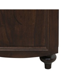 MOBILI 2G - MOBILE BAGNO CLASSICO LEGNO SAGOMATO NOCE L.105 P.50 VISTA GAMBA