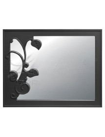 MOBILI 2G - MOBILE BAGNO SOSPESO LEGNO SHABBY CHIC NERO L.120 P.46 VISTA SPECCHIO