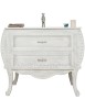 MOBILI 2G - MOBILE BAGNO LEGNO SHABBY CHIC BIANCO L.100 P.46 VISTA FRONTALE