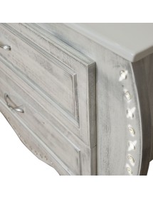 MOBILI 2G - MOBILE BAGNO LEGNO SHABBY CHIC BIANCO L.100 P.46 VISTA CASSETTO