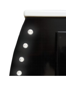 MOBILI 2G - MOBILE BAGNO LEGNO SHABBY CHIC NERO L.100 P.46 VISTA DETTAGLI