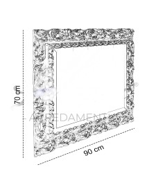 MOBILI 2G - MOBILE BAGNO LEGNO BAROCCO TINTA NOCE L.110 P.60 VISTA SCHEMA BAGNO