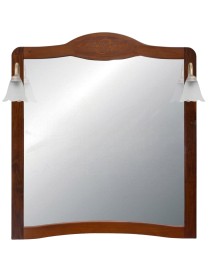 MOBILI 2G - MOBILE BAGNO LEGNO CLASSICO TINTA NOCE L.110 P.60 VISTA SPECCHIO