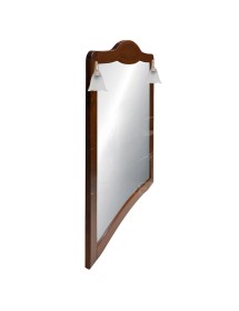 MOBILI 2G - MOBILE BAGNO LEGNO CLASSICO TINTA NOCE L.110 P.60 VISTA SPECCHIO LATERALE