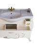 MOBILI 2G - MOBILE BAGNO LEGNO SHABBY AVORIO ORO L.110 P.50 VISTA APERTO