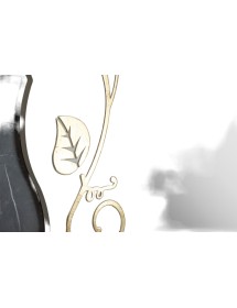 MOBILI 2G - MOBILE BAGNO LEGNO SHABBY AVORIO ORO L.110 P.50 VISTA DETTAGLI