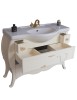 MOBILI 2G - MOBILE BAGNO LEGNO SHABBY AVORIO ORO L.110 P.50 VISTA APERTO