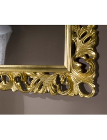 MOBILI 2G - Specchiera barocca intagliata in foglia oro L.107xP.5 H.207 vista dettagli