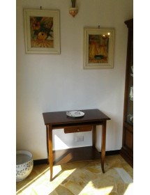 MOBILI 2G - SCRIVANIA 1 CASSSETTO NOCE ARTE POVERA cm 85X49X79H VISTA FRONTALE