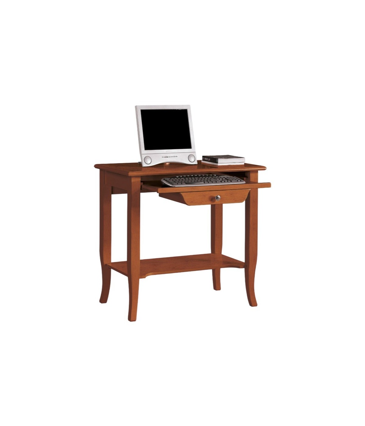 MOBILI 2G - SCRIVANIA 1 CASSSETTO NOCE ARTE POVERA cm 85X49X79H VISTA LATERALE