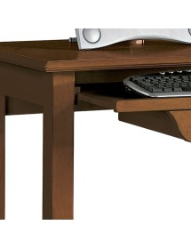 MOBILI 2G - SCRIVANIA 1 CASSSETTO NOCE ARTE POVERA cm 85X49X79H VISTA TIRETTO PORTA COMPUTER