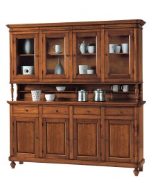 Cristalliera 4 ante napoletana legno massello finitura elite 196 p.43 h.205