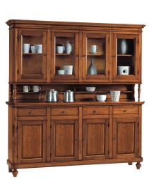 Cristalliera 4 ante napoletana legno massello finitura elite 196 p.43 h.205