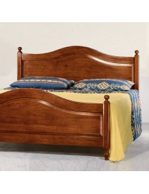 MOBILI 2G - Letto matrimoniale classico in legno tinta noce 175 H 112 P 212 vista dettagli