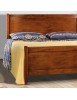 MOBILI 2G - Letto matrimoniale classico legno arte povera tinta noce L 172 H 108 P 210 vista dettagli