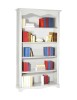 MOBILI 2G - LIBRERIA CLASSICA 5 RIPIANI IN LEGNO BIANCO OPACO 120x40x210H VISTA FRONTALE