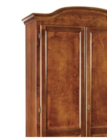 MOBILI 2G - Armadio arte povera 2 ante in legno tinta noce 107X55X197 vista anta e cappello