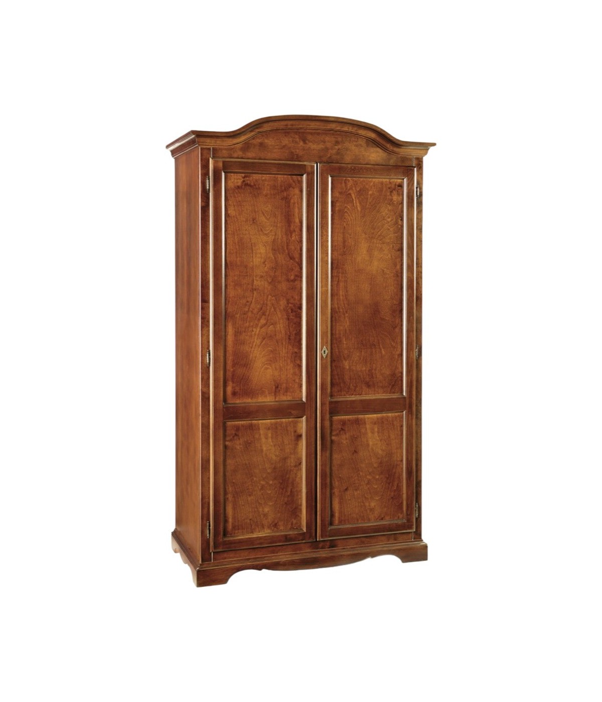 MOBILI 2G - Armadio arte povera 2 ante in legno tinta noce 107X55X197 vista frontale