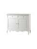 MOBILI 2G - MADIA CREDENZA LEGNO SHABBY 2 PORTE BIANCO 145X49X116H vista frontale
